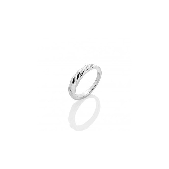 Hot Diamonds Sterling Silver Twist Ring DR238