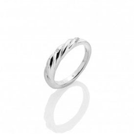 Hot Diamonds Sterling Silver Twist Ring DR238