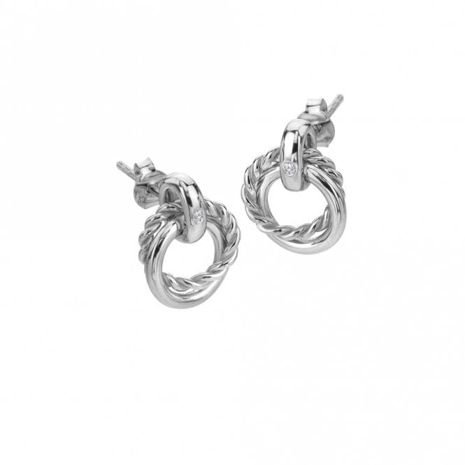 Hot Diamonds Sterling Silver Willow Rope Earring DE805