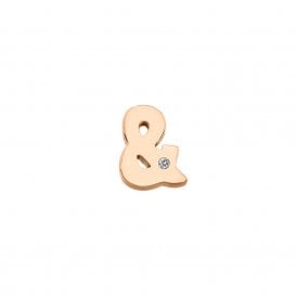 Hot Diamonds Storyteller Sterling Silver Rose Gold Plated Ampersand Icon Pendant DP828