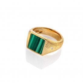 Hot Diamonds X Jac Jossa Revive Malachite Ring DR250/S