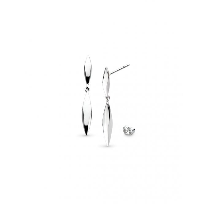 Kit Heath Glint Silver Stud Drop Earrings