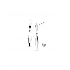 Kit Heath Glint Silver Stud Drop Earrings