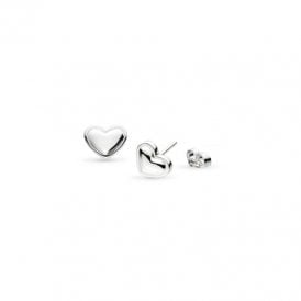 Kit Heath Love Silver Heart Stud Earrings