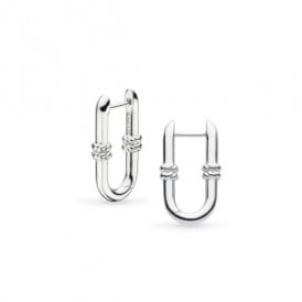 Kit Heath Marina Rope Bar Link Hinged Hoop Earrings 61091RP