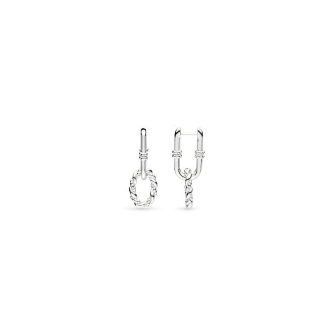 Kit Heath Marina Rope Link Duo Grande Hinged Hoop Earrings 61099RP