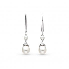 Kit Heath Revival Astoria Glitz Pearl Drop Earrings 50433FPC