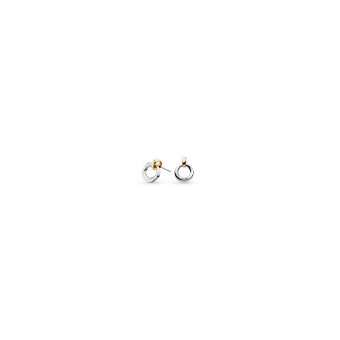 Kit Heath Silver Bevel Cirque Link Golden Earrings 4172GRP