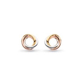 Kit Heath Silver Bevel Trilogy Golds Earrings 4169GRG