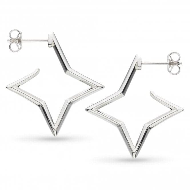 Kit Heath Silver Celeste Astoria Star Semi Hoop Earrings 60407RP