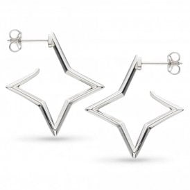 Kit Heath Silver Celeste Astoria Star Semi Hoop Earrings 60407RP