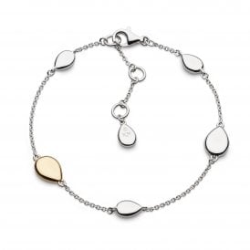 Kit Heath Silver Coast Pebble Golden Station Bracelet 70186GRP