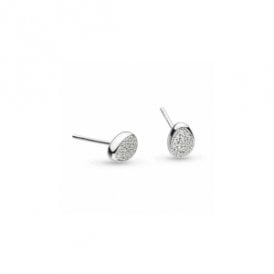 Kit Heath Silver Coast Pebble Stud Earrings 30188CZ