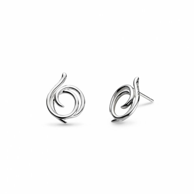 Kit Heath Silver Helix Wrap Stud Earrings 40237RP