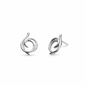 Kit Heath Silver Helix Wrap Stud Earrings 40237RP