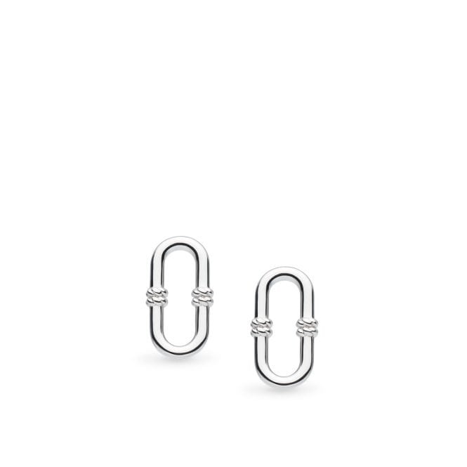 Kit Heath Silver Marina Rope Bar Stud Earrings 41091RP