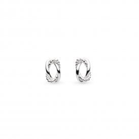 Kit Heath Silver Marina Rope Twist Stud Earrings 41075RP