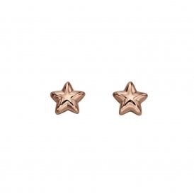 Little Star Sterling Silver Rose Star Earrings LSE0150