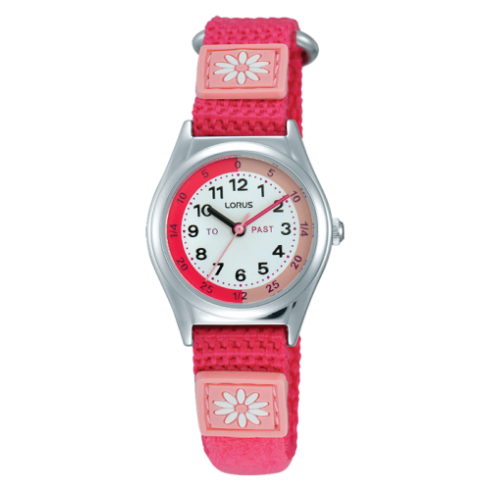 Lorus Kid's Time Teacher Pink Strap Watch RG253KX9