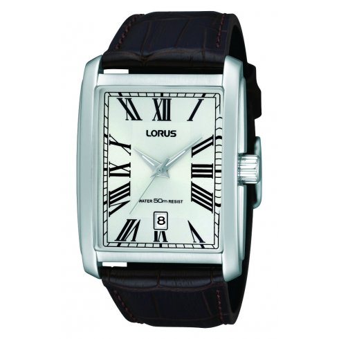 Lorus Men's Leather Strap Watch RS997AX9