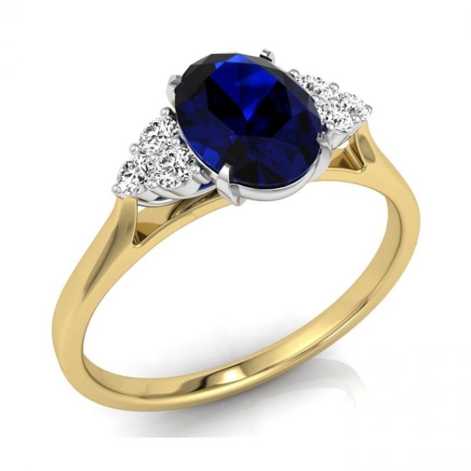 Lowry Diamonds 9ct Sapphire & Diamond Ring 0.10ct