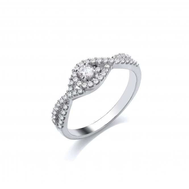 Lowry Diamonds 9ct White Gold Diamond Fancy Twist Ring 0.35CT