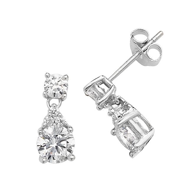 Lowry Sterling Silver Lowry Sterling Silve Sterling Silver CZ Earrings