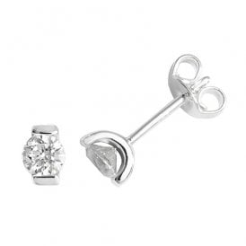 Lowry Sterling Silver Sterling Silver CZ Stud Earrings