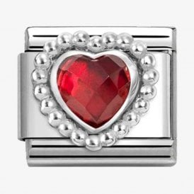 Nomiation Italy Red Heart Charm