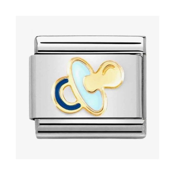 Nomination Classic 18k Gold Light Blue Pacifier Charm 030272/63