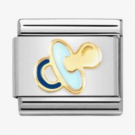 Nomination Classic 18k Gold Light Blue Pacifier Charm 030272/63