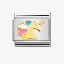 Nomination Classic 18k Gold Muticolour Unicorn Charm 030272/68