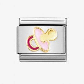 Nomination Classic 18k Gold Pink Pacifier Charm 030272/62