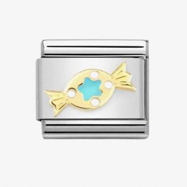 Nomination Classic 18k Gold Turquoise Sweet Charm 030272/73