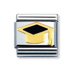 Nomination Classic Black Graduation Cap Charm 030223/08