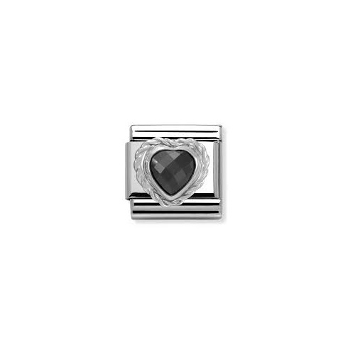 Nomination Classic Black Heart Shaped CZ Charm 330603/011