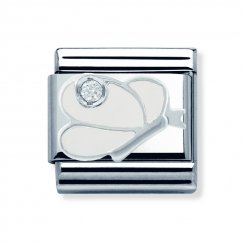 Nomination Classic CZ Silver and White Butterfly Charm 330305/08