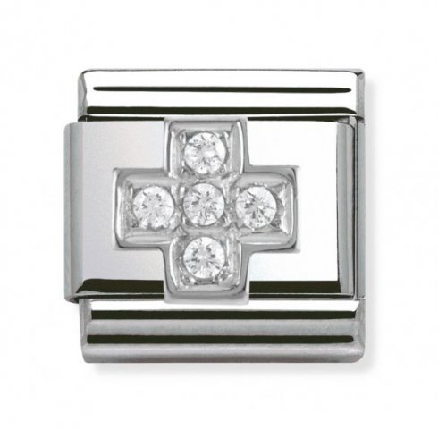 Nomination Classic CZ Silver Cross Charm 330304/03