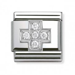 Nomination Classic CZ Silver Cross Charm 330304/03