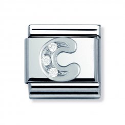 Nomination Classic CZ Silver Letter C Charm 330301/03