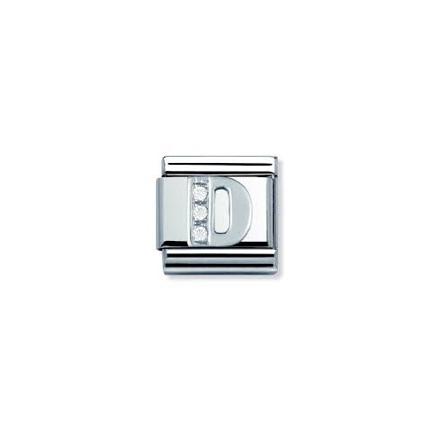 Nomination Classic CZ Silver Letter D Charm 330301/04