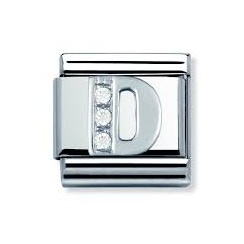 Nomination Classic CZ Silver Letter D Charm 330301/04