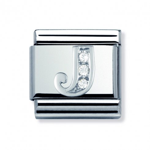 Nomination Classic CZ Silver Letter J Charm 330301/10