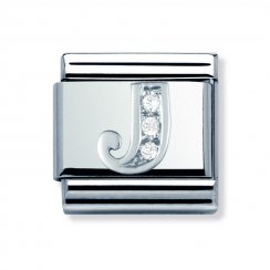 Nomination Classic CZ Silver Letter J Charm 330301/10