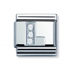 Nomination Classic CZ Silver Letter L Charm 330301/12