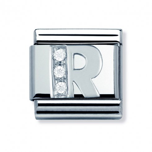 Nomination Classic CZ Silver Letter R Charm 330301/18