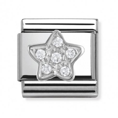 Nomination Classic CZ Silver Star Charm 330304/02