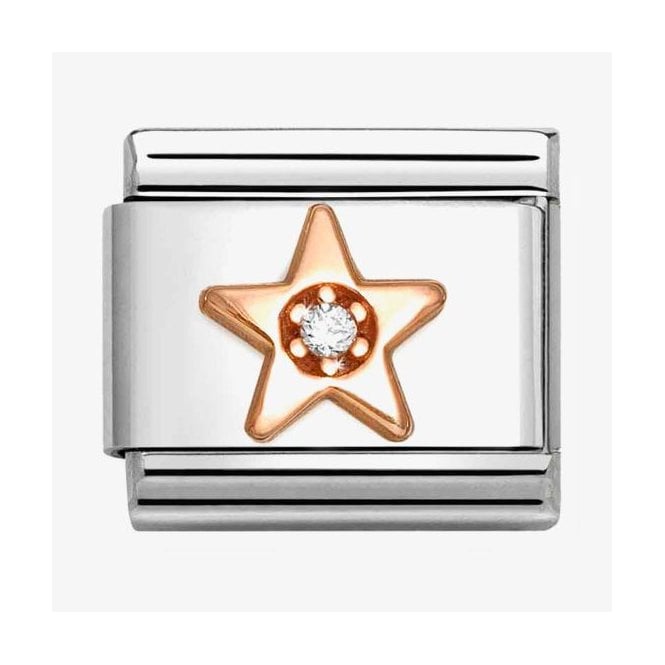 Nomination Classic CZ White Star Charm 430305/37