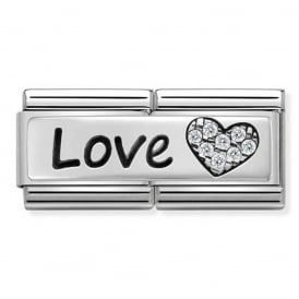 Nomination Classic Double Link Love Heart Charm 330731/05