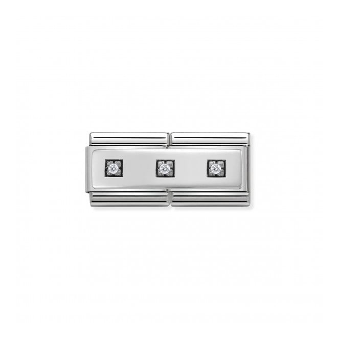 Nomination Classic Double Link With 3 Stones Charm 330731/01